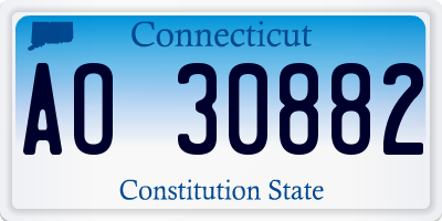 CT license plate AO30882