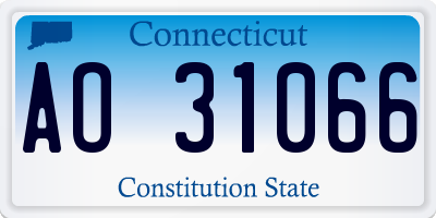 CT license plate AO31066