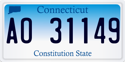 CT license plate AO31149