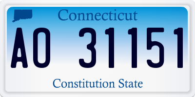 CT license plate AO31151