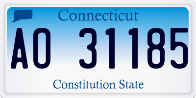 CT license plate AO31185