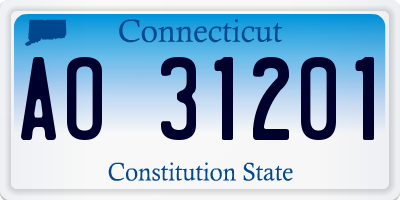 CT license plate AO31201