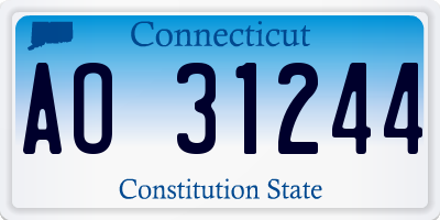 CT license plate AO31244