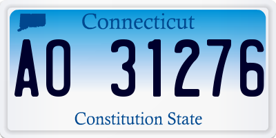 CT license plate AO31276