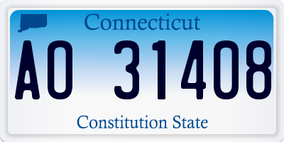 CT license plate AO31408