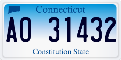 CT license plate AO31432