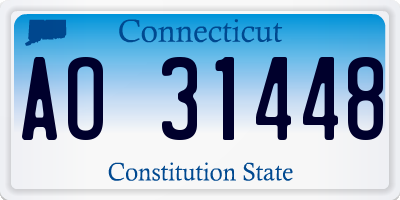 CT license plate AO31448
