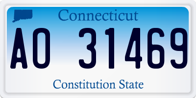 CT license plate AO31469