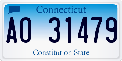 CT license plate AO31479