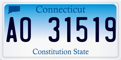 CT license plate AO31519