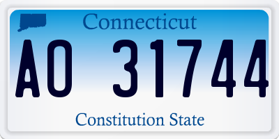 CT license plate AO31744