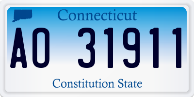 CT license plate AO31911