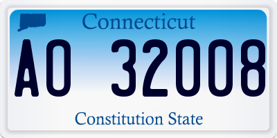 CT license plate AO32008