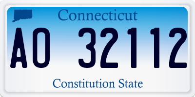 CT license plate AO32112