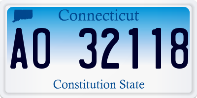 CT license plate AO32118