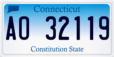 CT license plate AO32119