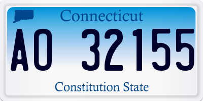 CT license plate AO32155