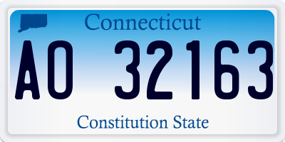 CT license plate AO32163
