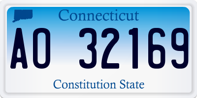 CT license plate AO32169