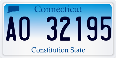 CT license plate AO32195