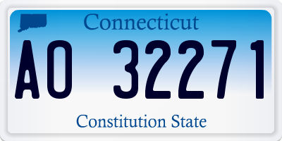 CT license plate AO32271