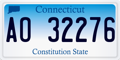 CT license plate AO32276
