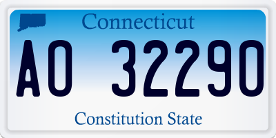 CT license plate AO32290