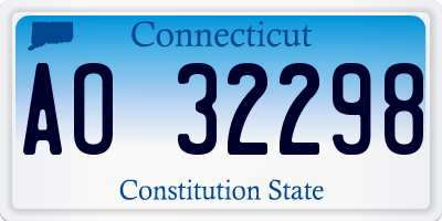 CT license plate AO32298