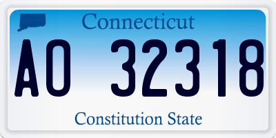 CT license plate AO32318