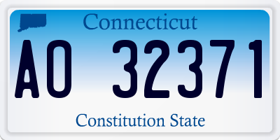 CT license plate AO32371
