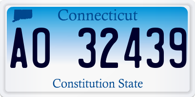 CT license plate AO32439