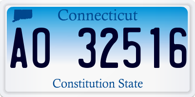 CT license plate AO32516