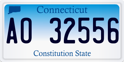 CT license plate AO32556
