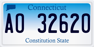 CT license plate AO32620