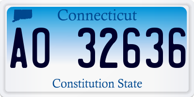 CT license plate AO32636