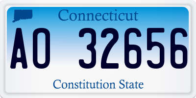 CT license plate AO32656