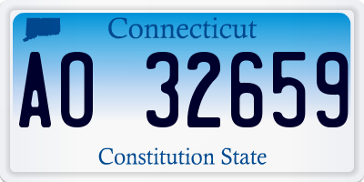 CT license plate AO32659
