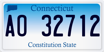 CT license plate AO32712
