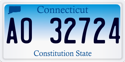 CT license plate AO32724