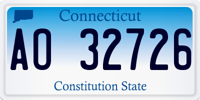 CT license plate AO32726