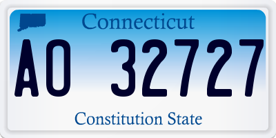 CT license plate AO32727