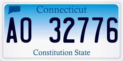 CT license plate AO32776