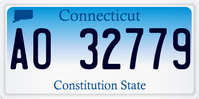 CT license plate AO32779