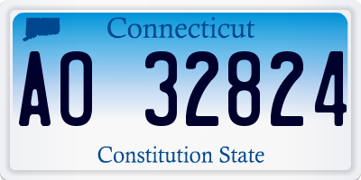 CT license plate AO32824