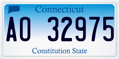 CT license plate AO32975