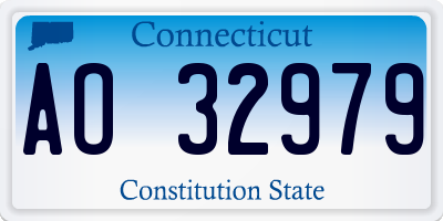 CT license plate AO32979