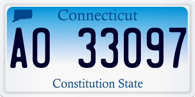 CT license plate AO33097