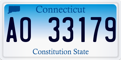 CT license plate AO33179