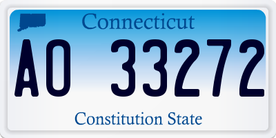 CT license plate AO33272