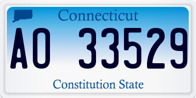 CT license plate AO33529